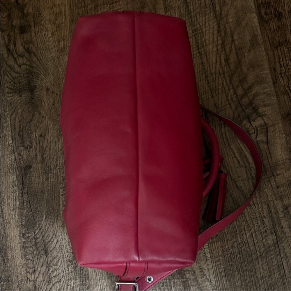 Coach Molly Red Leather Satchel Crossbody Bag Tassel 2012 - Picture 5 of 11